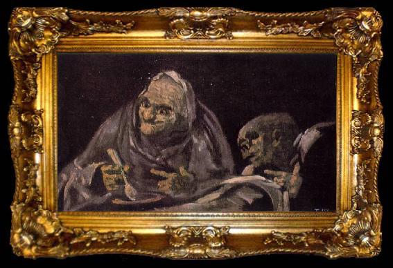 framed  Francisco de Goya Two Women Eating, ta009-2
